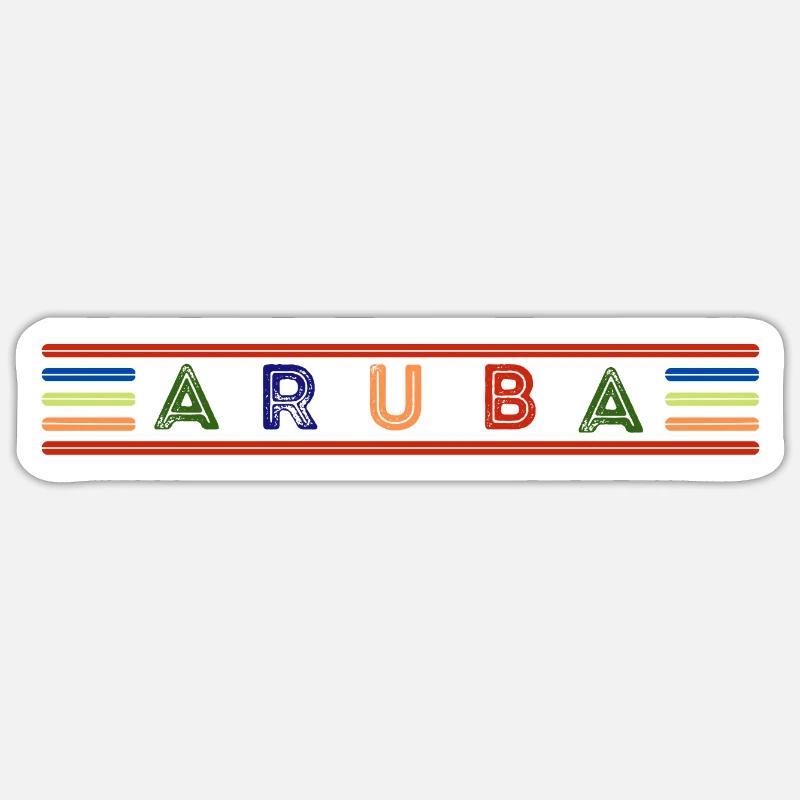 ARUBA - Sticker size S (10 x 10 cm) - white matte
