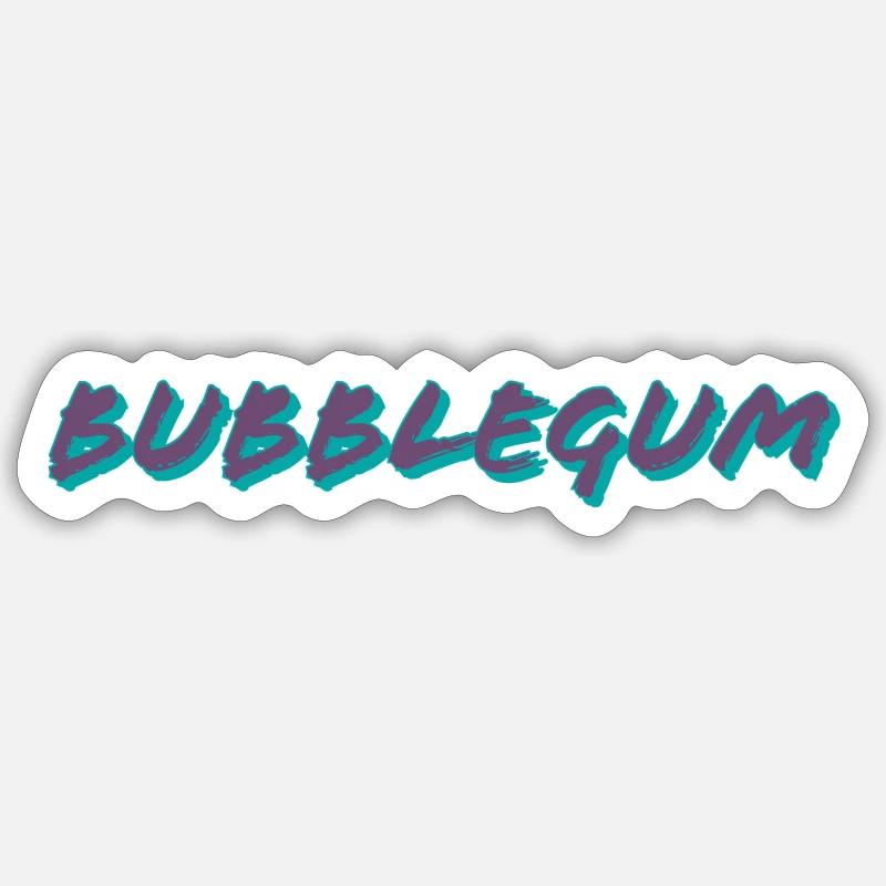 Bubblegum - Sticker Größe S (10 x 10 cm) - Mattweiß