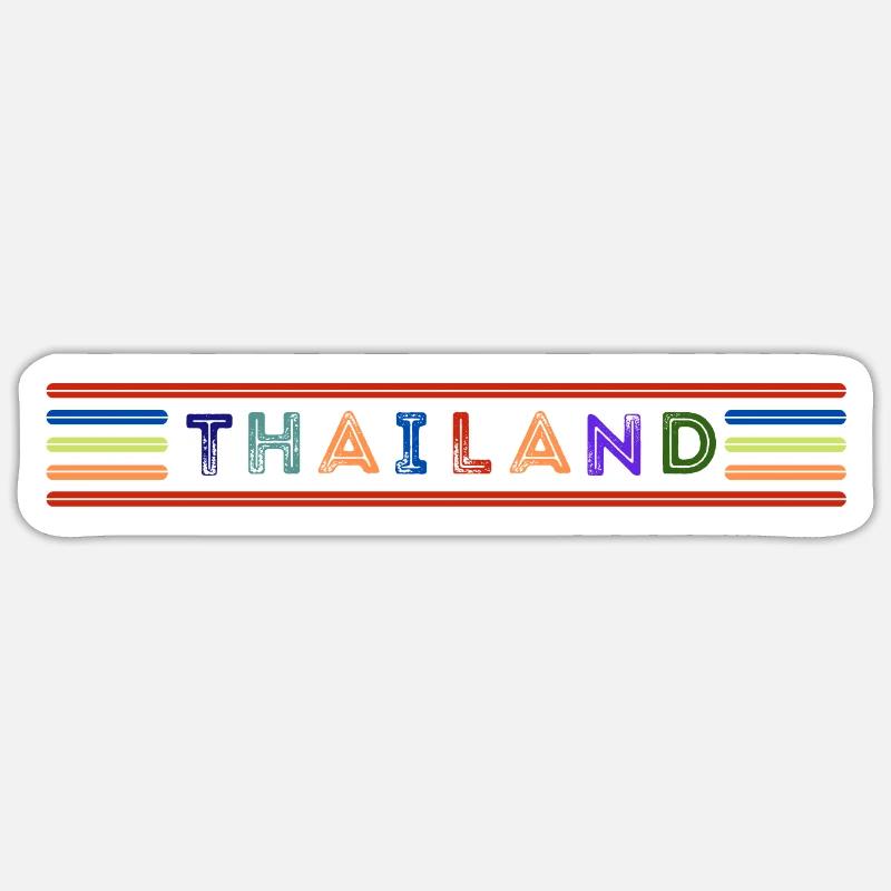 Thailand - Sticker taille S (10 x 10 cm) - blanc mat
