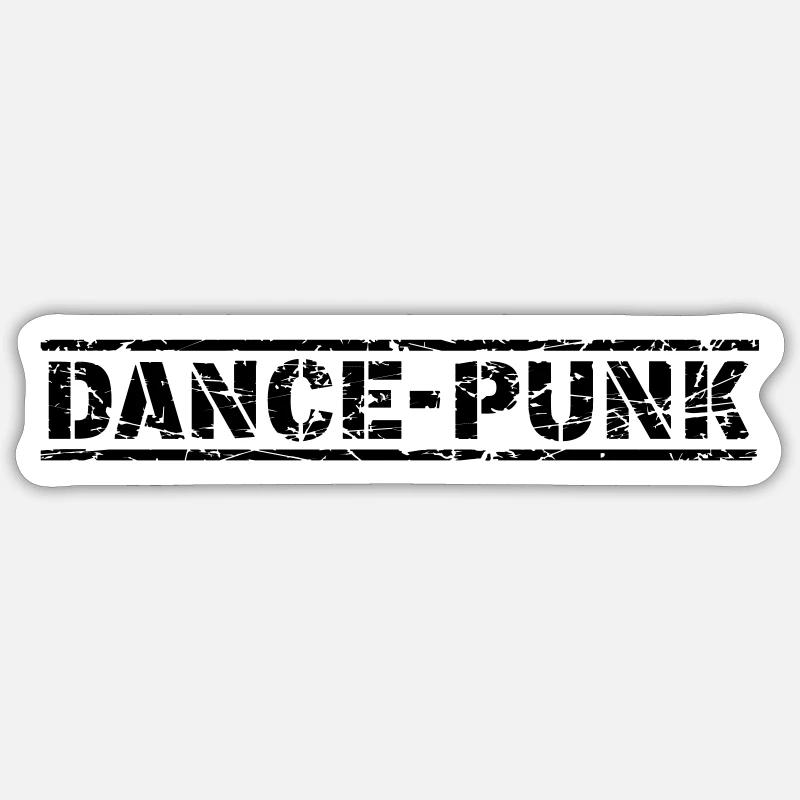Danse Punk - Sticker taille S (10 x 10 cm) - blanc mat