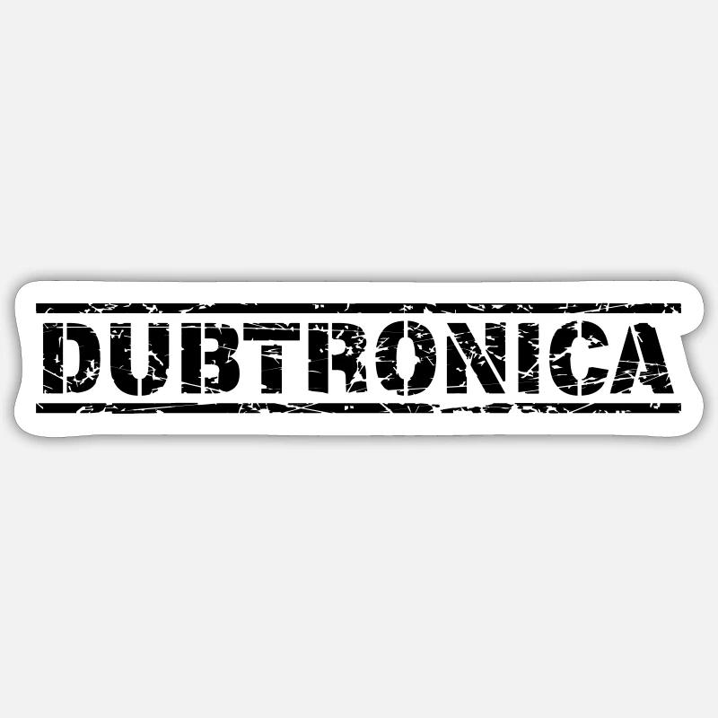 Dubtronica - Sticker size S (10 x 10 cm) - white matte