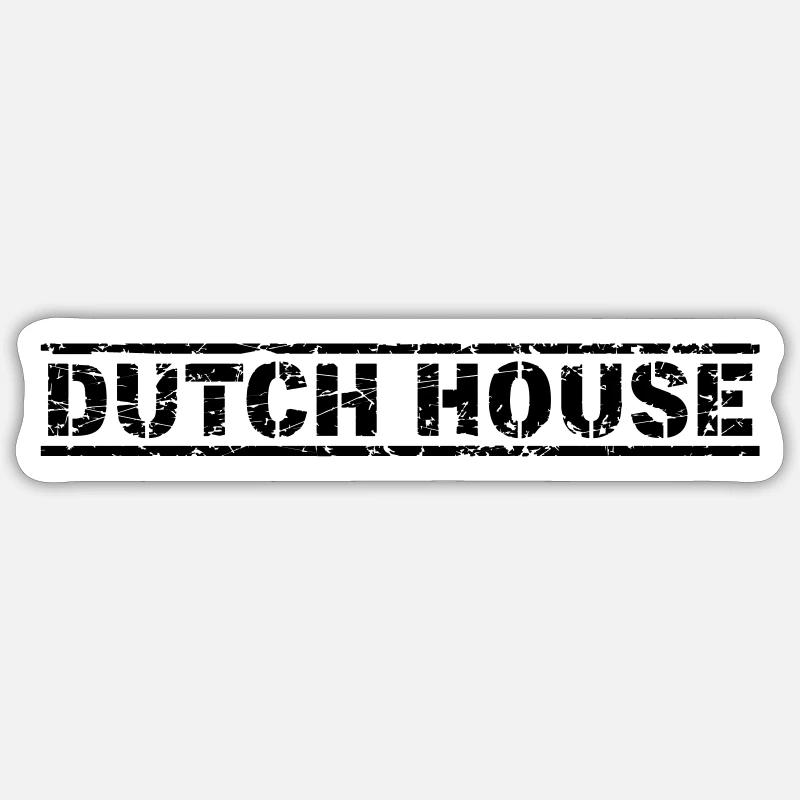 Maison hollandaise - Sticker taille S (10 x 10 cm) - blanc mat