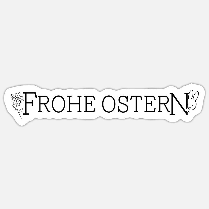 Frohe Ostern Sticker Größe S (10 x 10 cm)