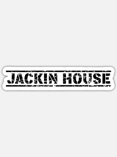 Jackin House - Sticker Größe S (10 x 10 cm) - Mattweiß
