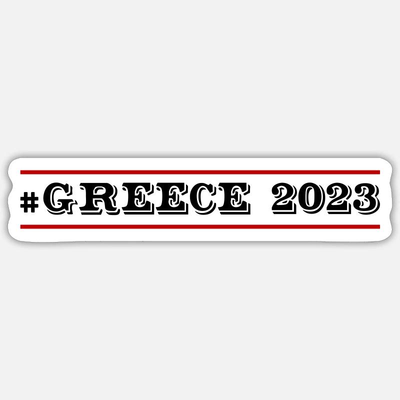 Grèce 2023 - Sticker taille S (10 x 10 cm) - blanc mat