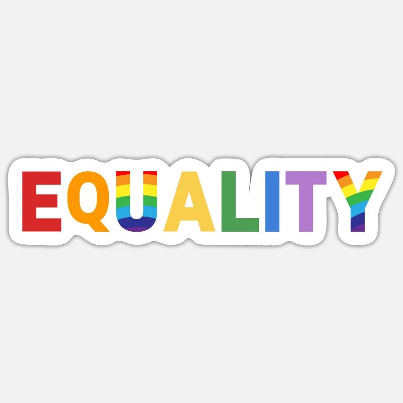 equality - Sticker Größe S (10 x 10 cm) - Mattweiß
