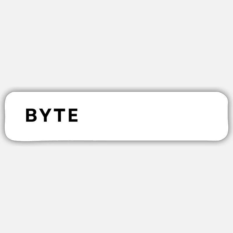 Byte Boulevard Weißes Logo - Sticker Größe S (10 x 10 cm) - Mattweiß