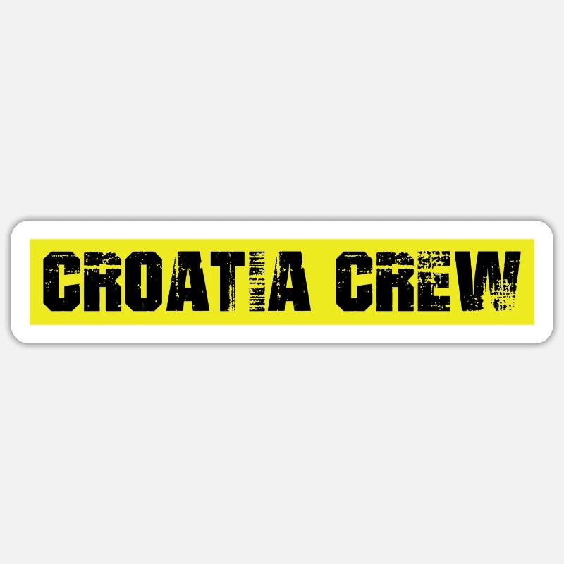 Croatia Crew - Sticker Größe S (10 x 10 cm) - Mattweiß