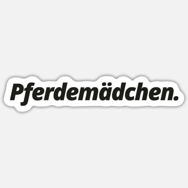 Pferdemädchen - Sticker Größe S (10 x 10 cm) - Mattweiß