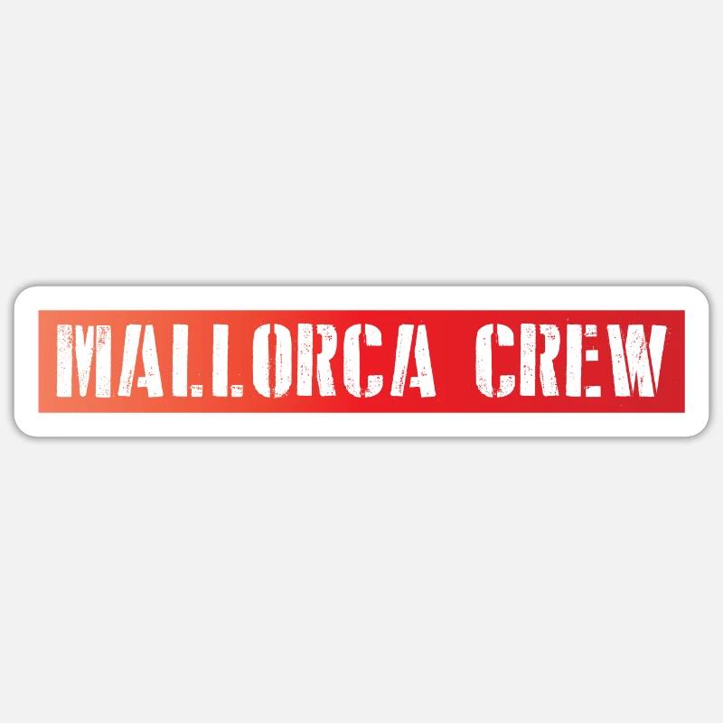 Mallorca Crew - Sticker size S (10 x 10 cm) - white matte