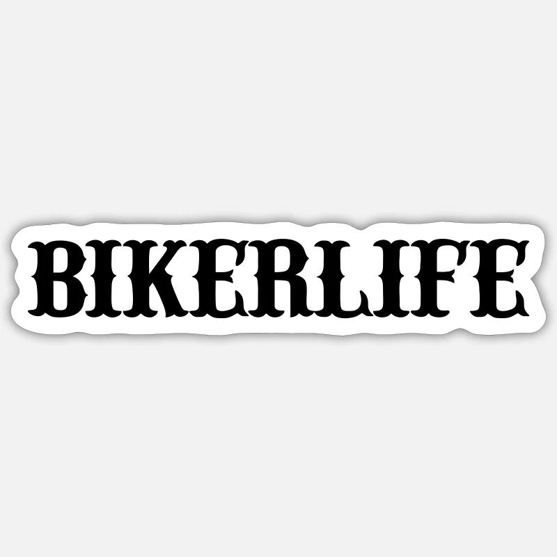 Biker life - Sticker size S (10 x 10 cm) - white matte