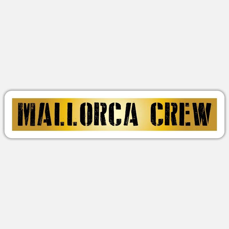 Mallorca Crew - Sticker size S (10 x 10 cm) - white matte
