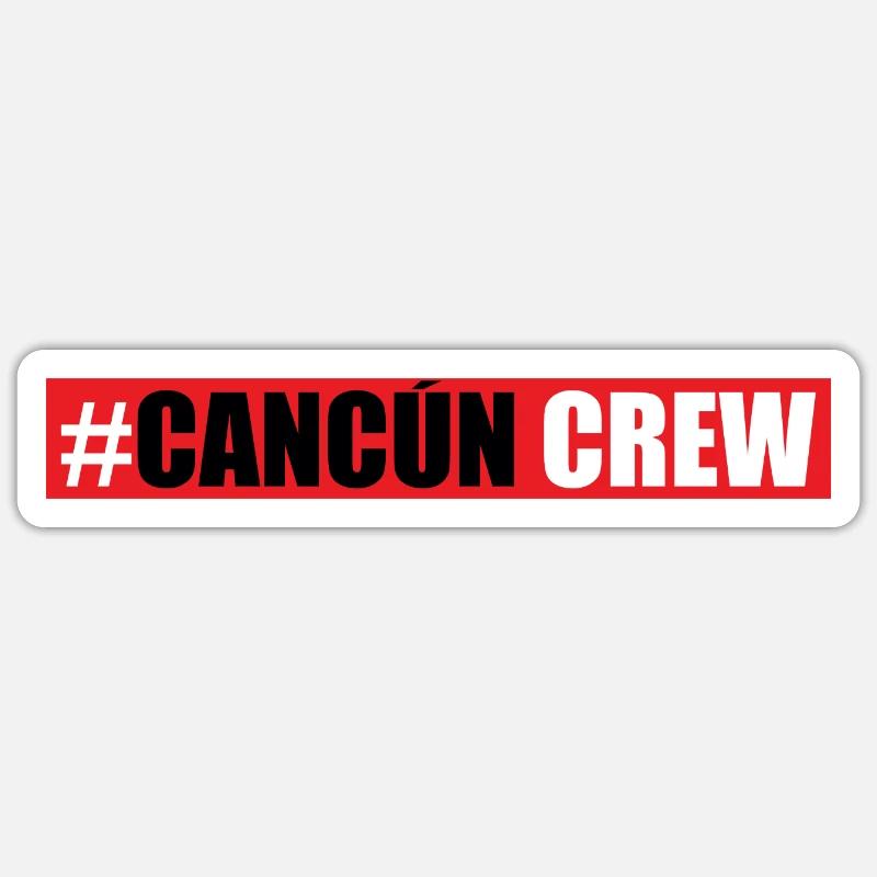Cancun Crew - Sticker Größe S (10 x 10 cm) - Mattweiß