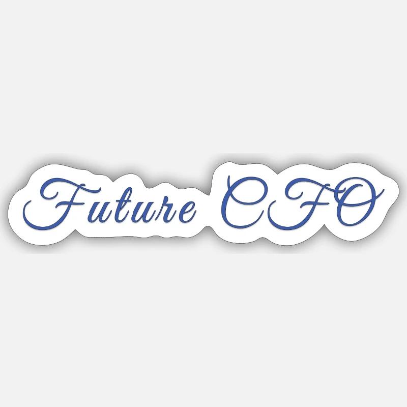 Future CFO - Sticker Größe S (10 x 10 cm) - Mattweiß