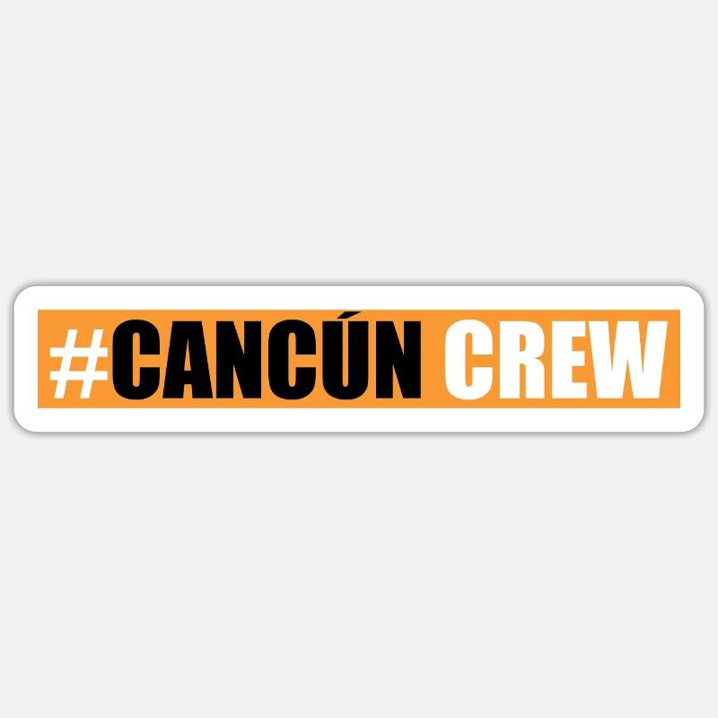 Cancun Crew - Sticker size S (10 x 10 cm) - white matte