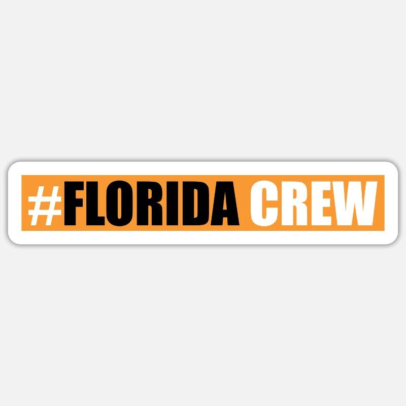 Équipage de Floride - Sticker taille S (10 x 10 cm) - blanc mat