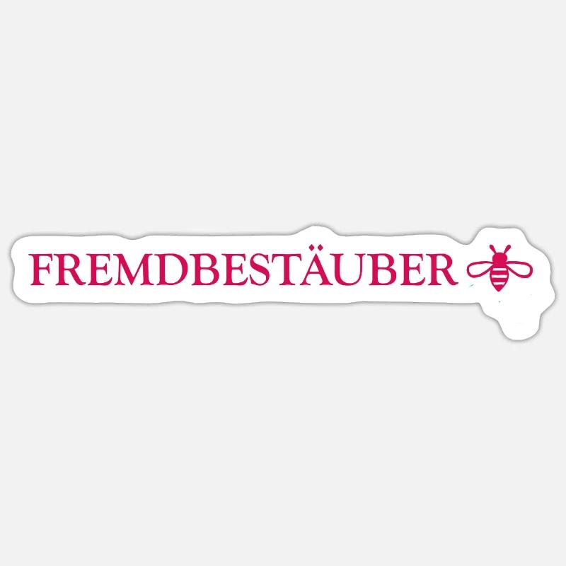 Fremdbestäuber - Sticker Größe S (10 x 10 cm) - Mattweiß