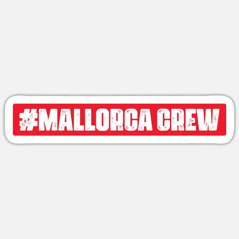 Mallorca Crew - Sticker size S (10 x 10 cm) - white matte