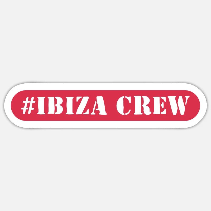 Ibiza Crew - Sticker size S (10 x 10 cm) - white matte