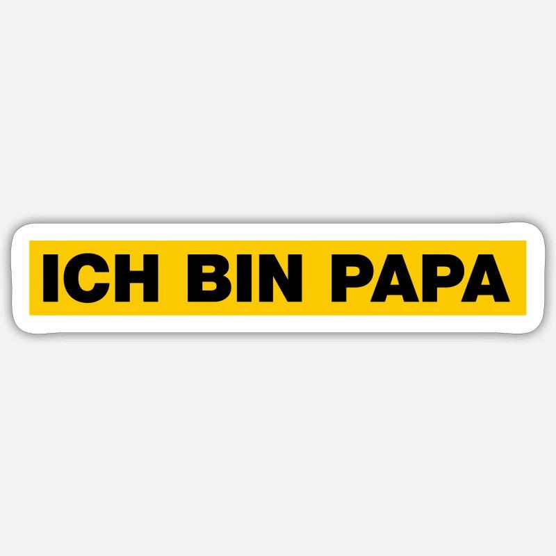Ich bin Papa - Sticker Größe S (10 x 10 cm) - Mattweiß