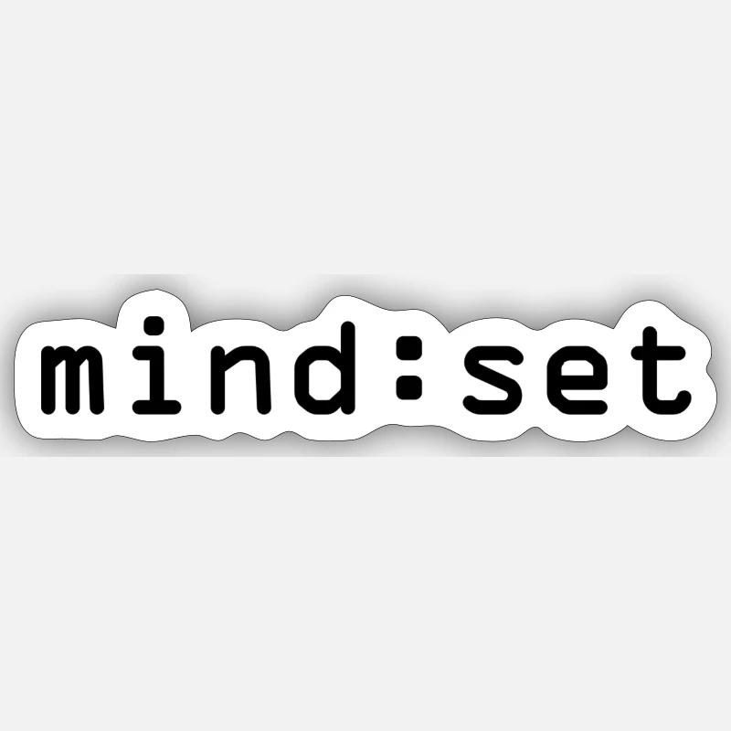 mind:set (schwarz) Sticker Größe S (10 x 10 cm)
