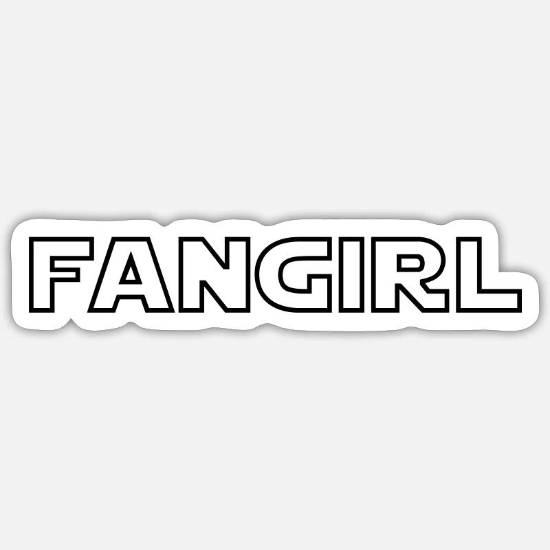 FANGIRL - Sticker size S (10 x 10 cm) - white matte