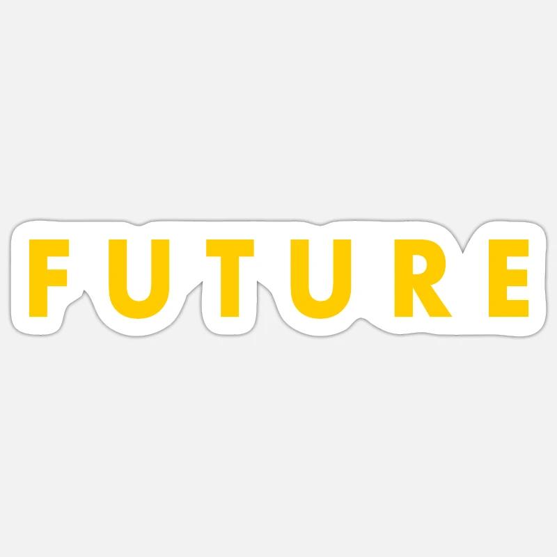 Future - Sticker taille S (10 x 10 cm) - blanc mat