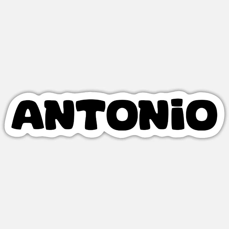Name - Antonio - Sticker Größe S (10 x 10 cm) - Mattweiß