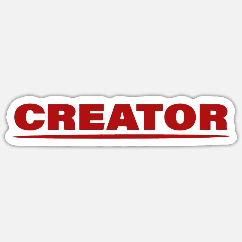 CREATOR - Sticker Größe S (10 x 10 cm) - Mattweiß