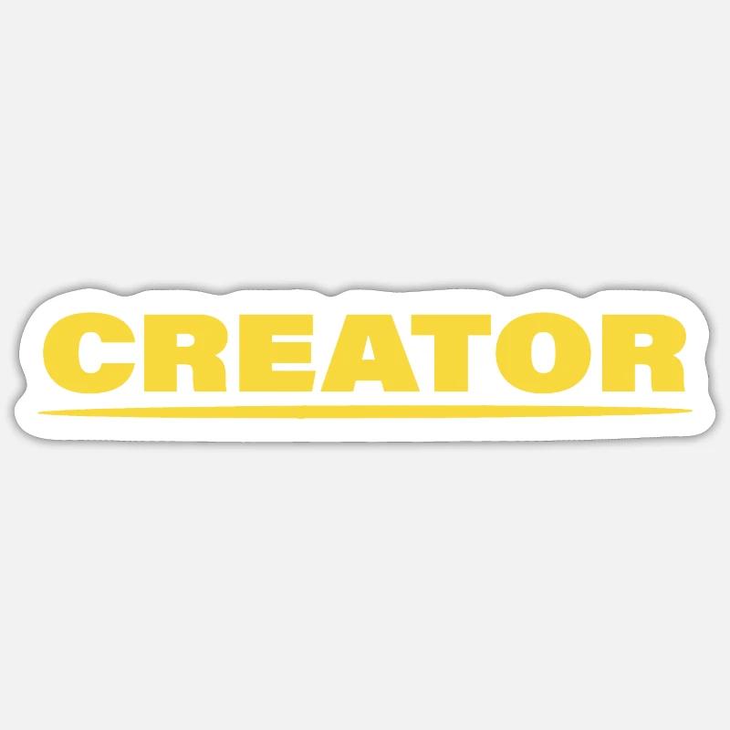 CREATOR - Sticker Größe S (10 x 10 cm) - Mattweiß