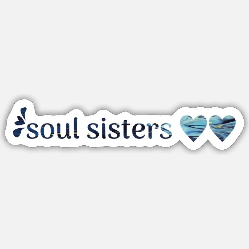 Freunde - âmes sœurs - Sticker taille S (10 x 10 cm) - blanc mat