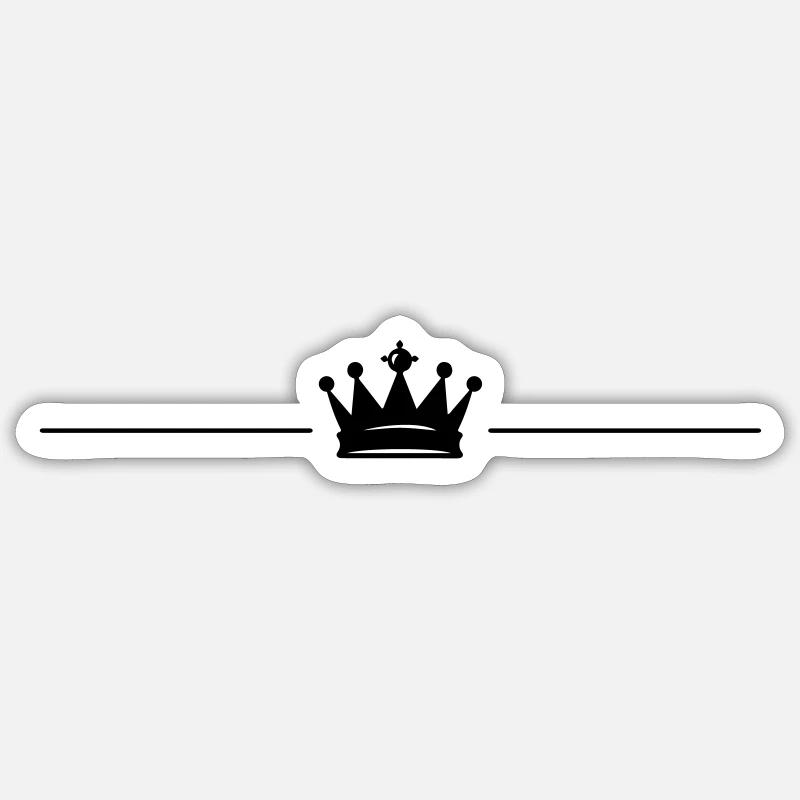 Krone Majestätisch - Sticker Größe S (10 x 10 cm) - Mattweiß