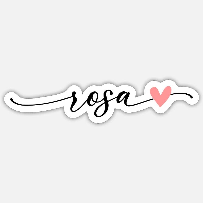 Pink Name Calligraphy Font - Sticker size S (10 x 10 cm) - white matte