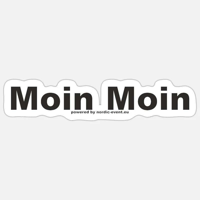 Moin Moin 1 - Sticker Größe S (10 x 10 cm) - Mattweiß