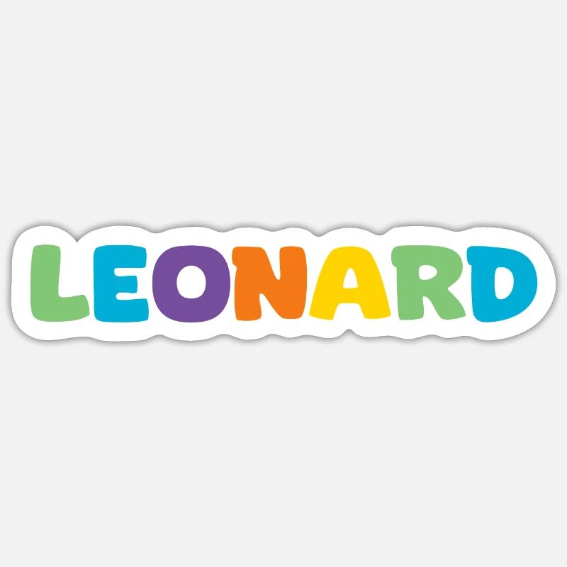 Name - Leonard Sticker Größe S (10 x 10 cm)