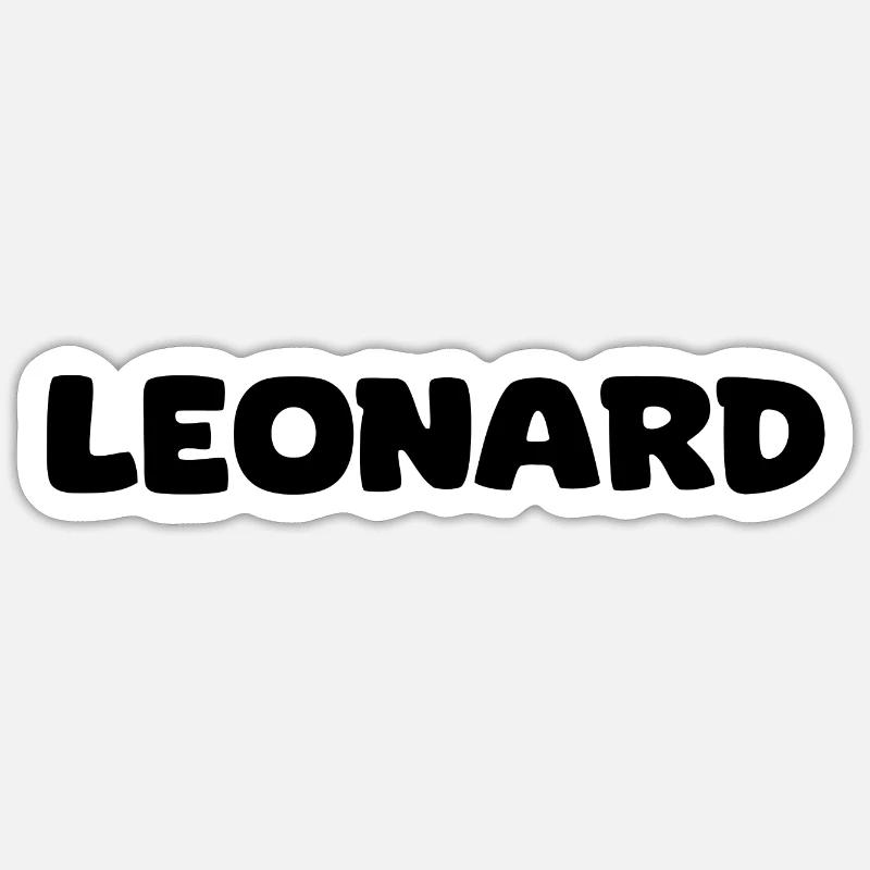 Nom - Leonard Sticker taille S (10 x 10 cm)