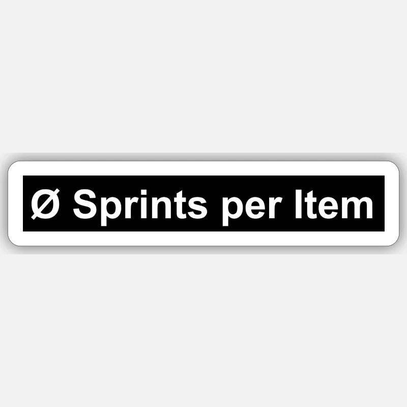 Scrum Average Sprints per Item Sticker Größe S (10 x 10 cm)