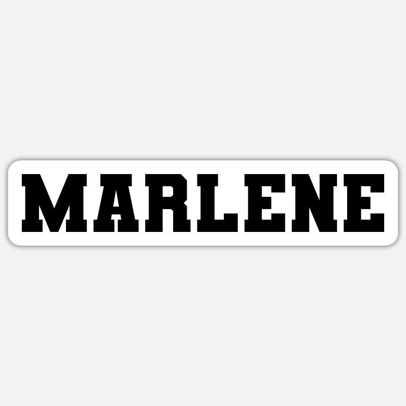 Name - Marlene - Sticker Größe S (10 x 10 cm) - Mattweiß