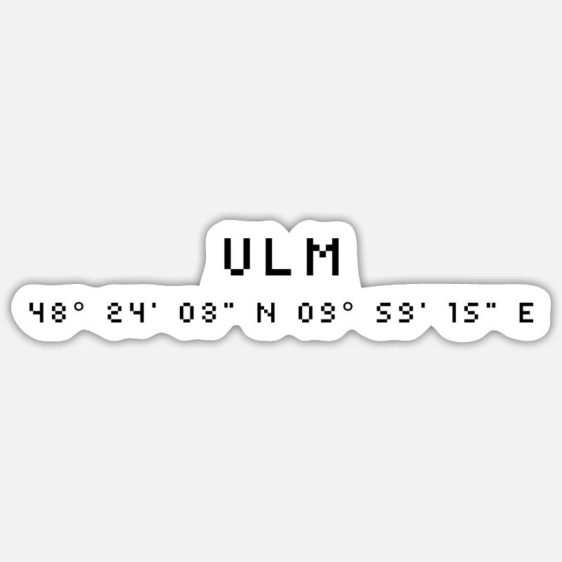 Ulm coordinates Sticker size S (10 x 10 cm)