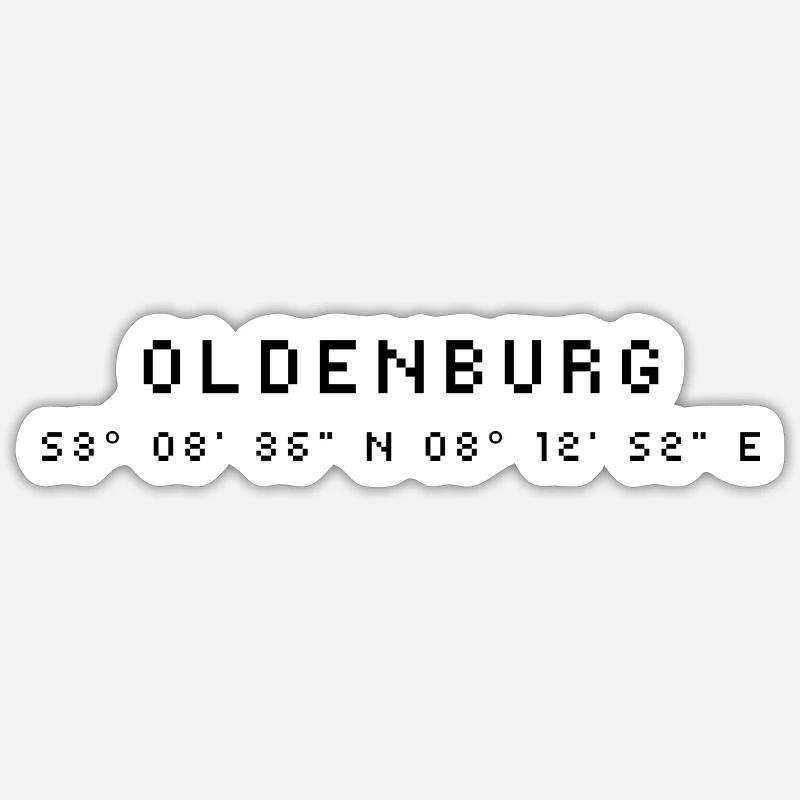 Oldenburg coordinates Sticker size S (10 x 10 cm)
