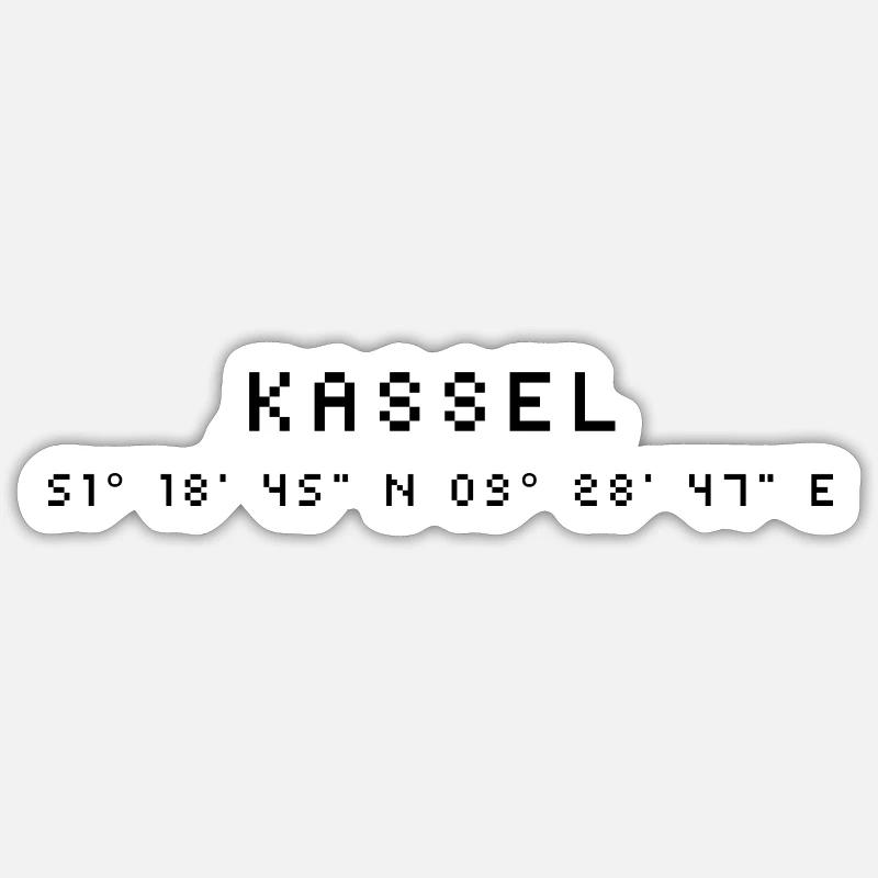 Kassel coordinates Sticker size S (10 x 10 cm)
