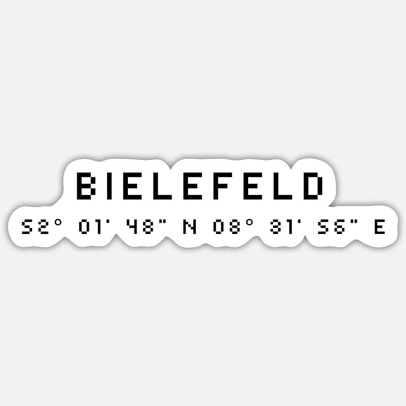 Bielefeld coordinates Sticker size S (10 x 10 cm)