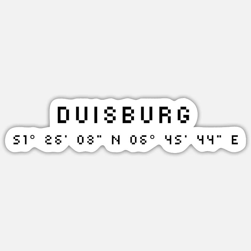Duisburg coordinates Sticker size S (10 x 10 cm)
