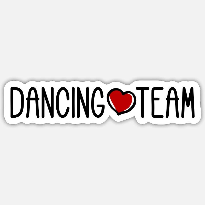 Équipe de danse - Sticker taille S (10 x 10 cm) - blanc mat