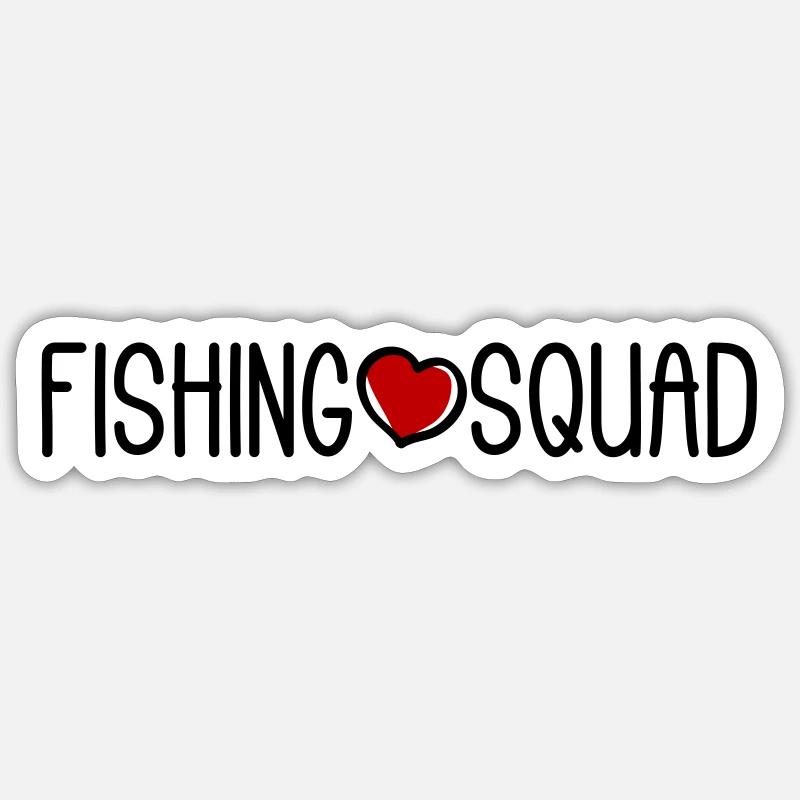 Fishing Squad - Sticker size S (10 x 10 cm) - white matte