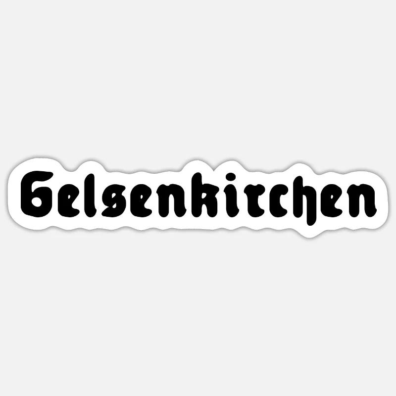 Gelsenkirchen - Sticker Größe S (10 x 10 cm) - Mattweiß