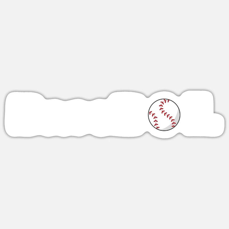 Baseball - Sticker size S (10 x 10 cm) - white matte