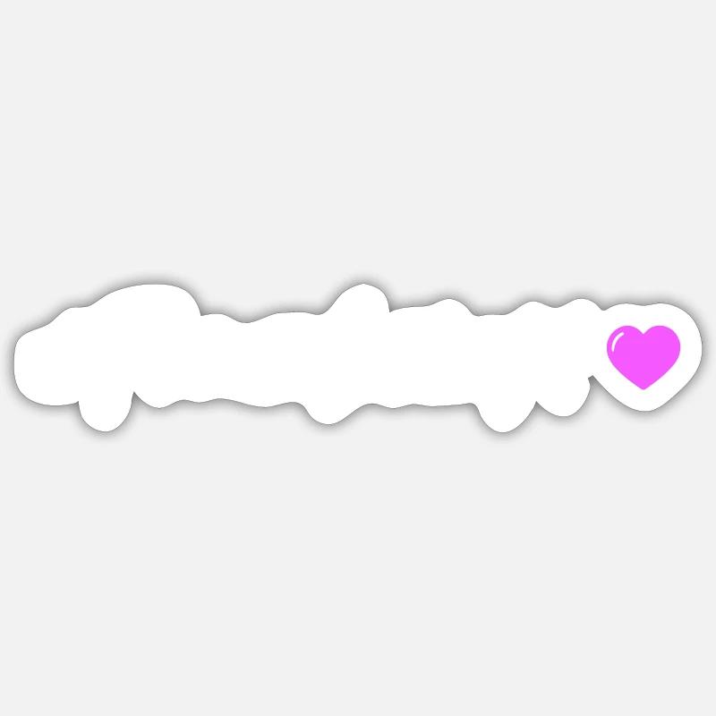 Freundschaft Herz - Sticker Größe S (10 x 10 cm) - Mattweiß