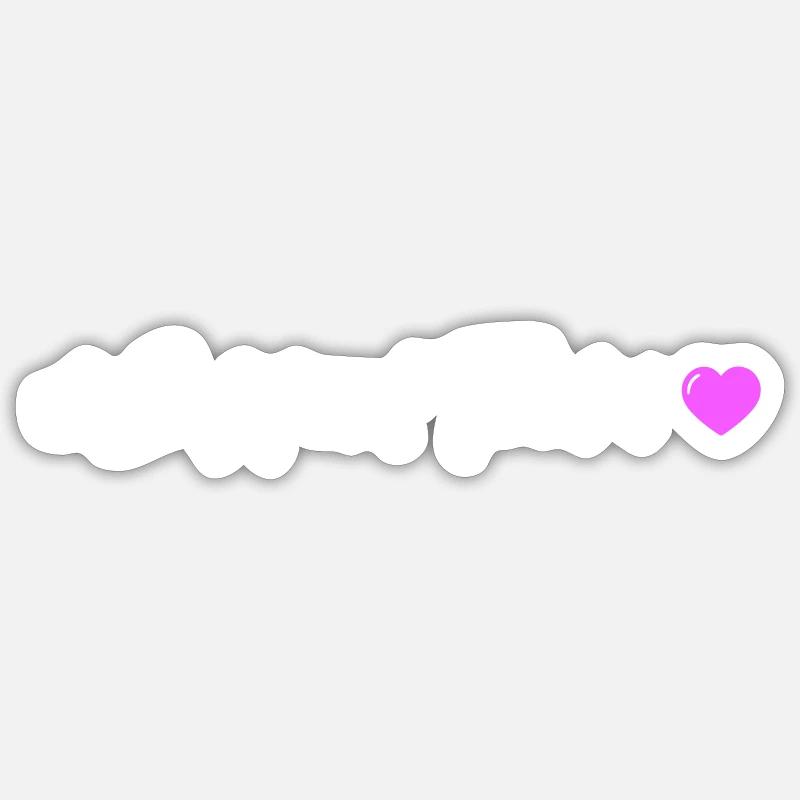 Support Team Herz - Sticker Größe S (10 x 10 cm) - Mattweiß