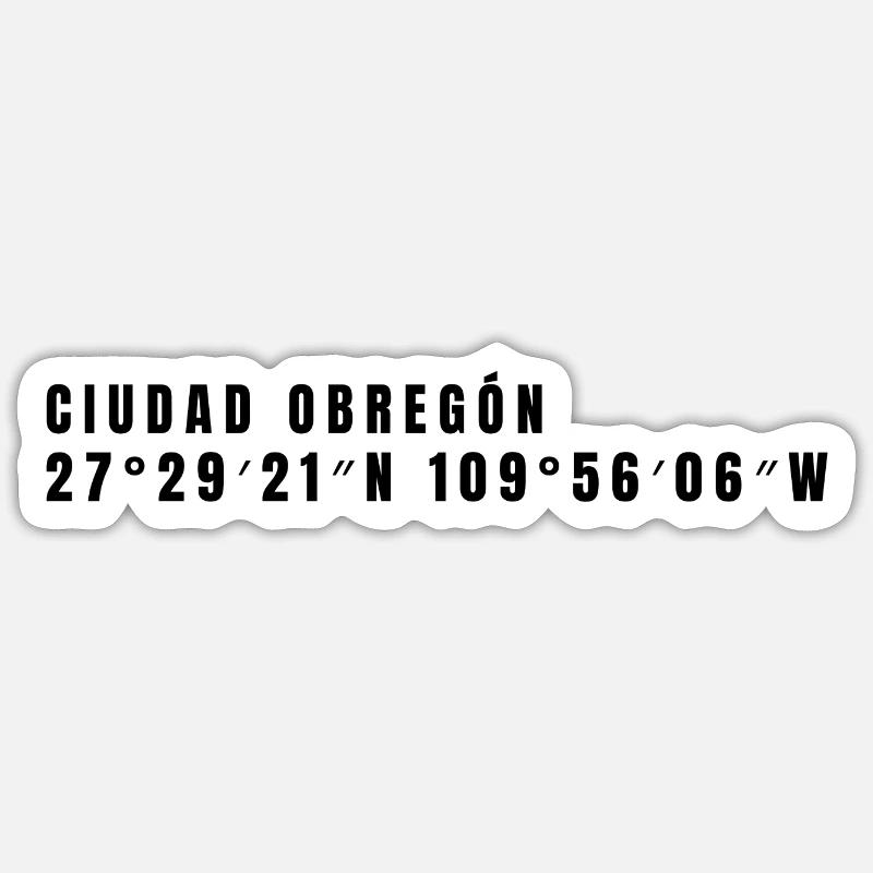 Sonora, Mexico Coordinates Sticker size S (10 x 10 cm)